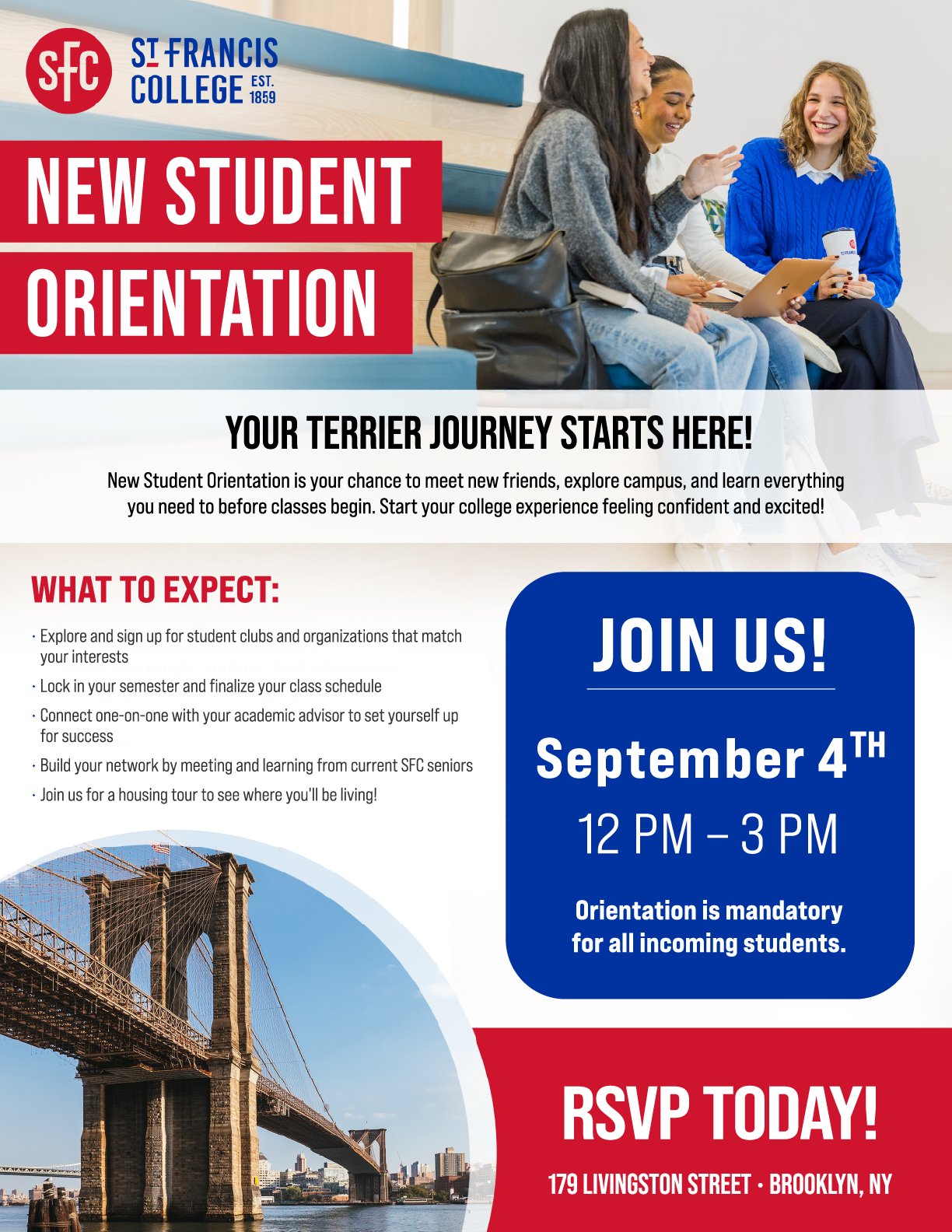 Orientation Signup flyer