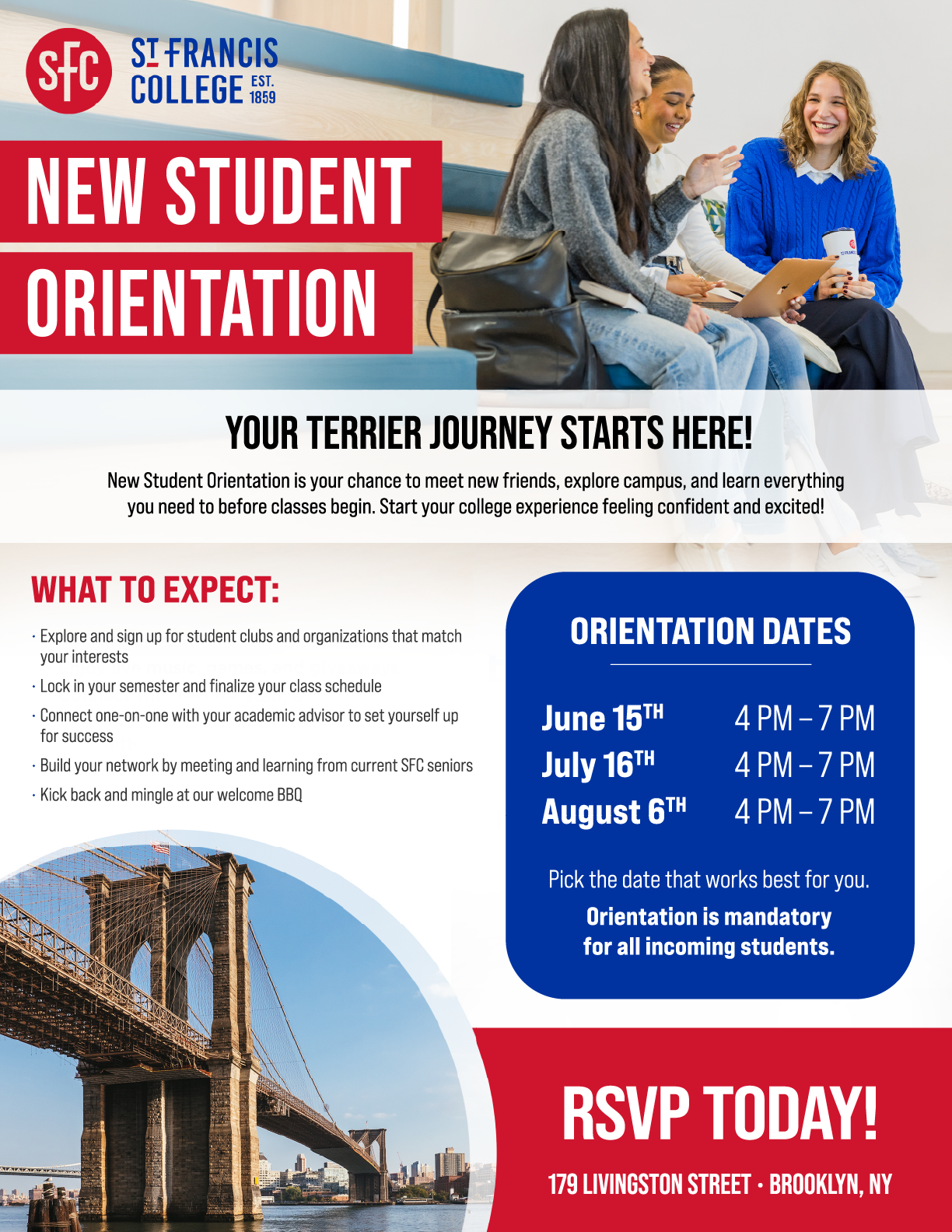Orientation Signup flyer