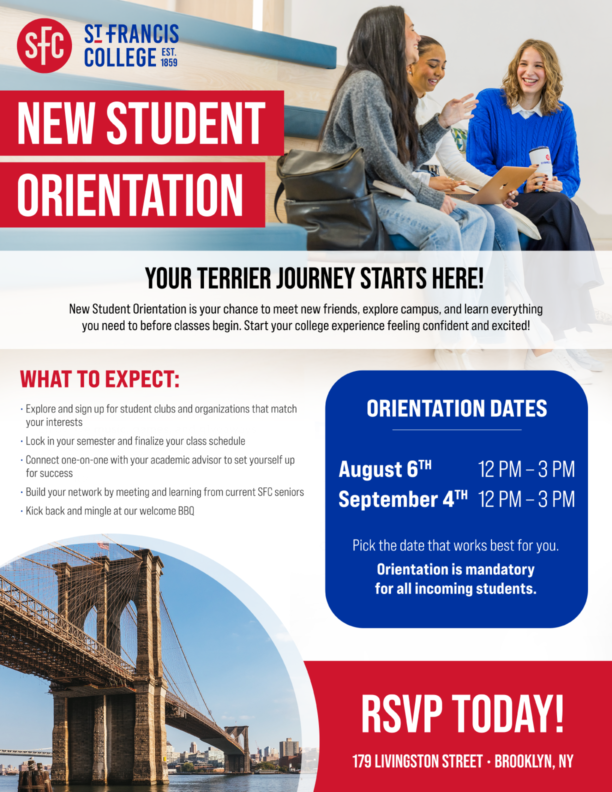 Orientation Signup flyer